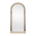 Elegant Arched Wall Mirror with Decorative Gold Frame