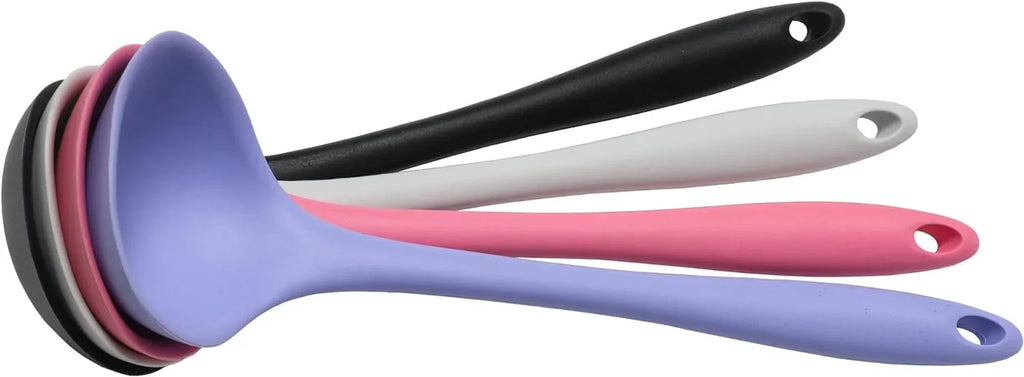 Chef Craft Premium Silicone Cooking Ladle, 11.25 inch, Pastel Blue