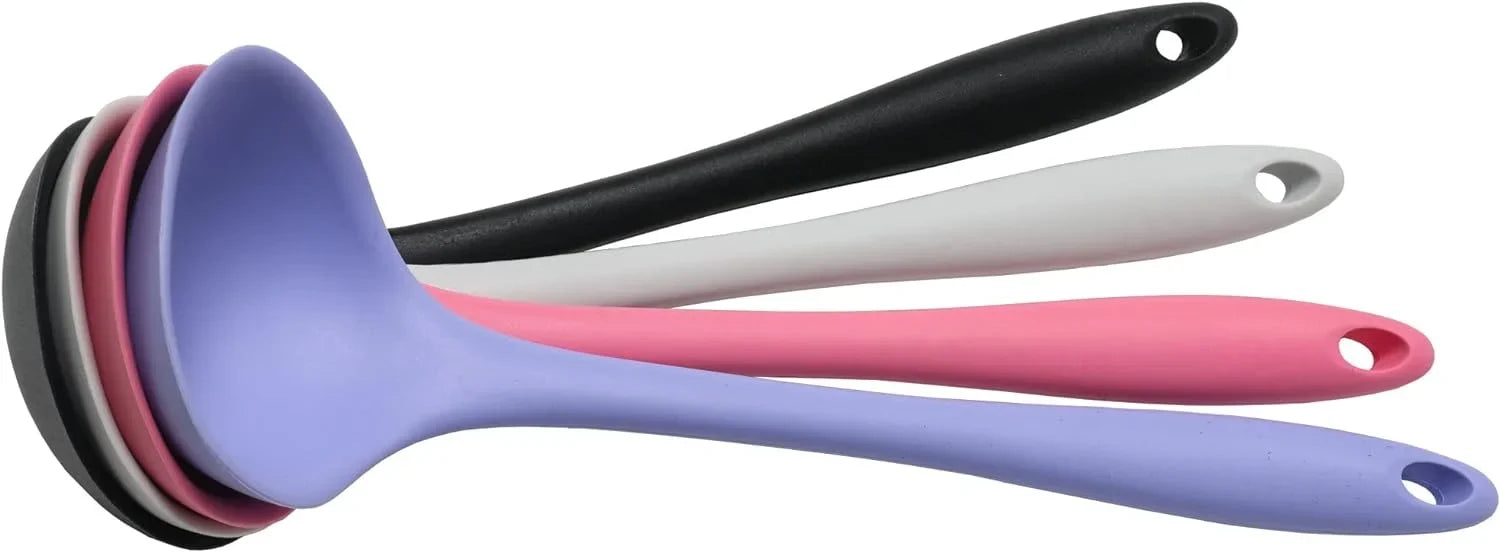 Chef Craft Premium Silicone Cooking Ladle, 11.25 inch, Pastel Blue