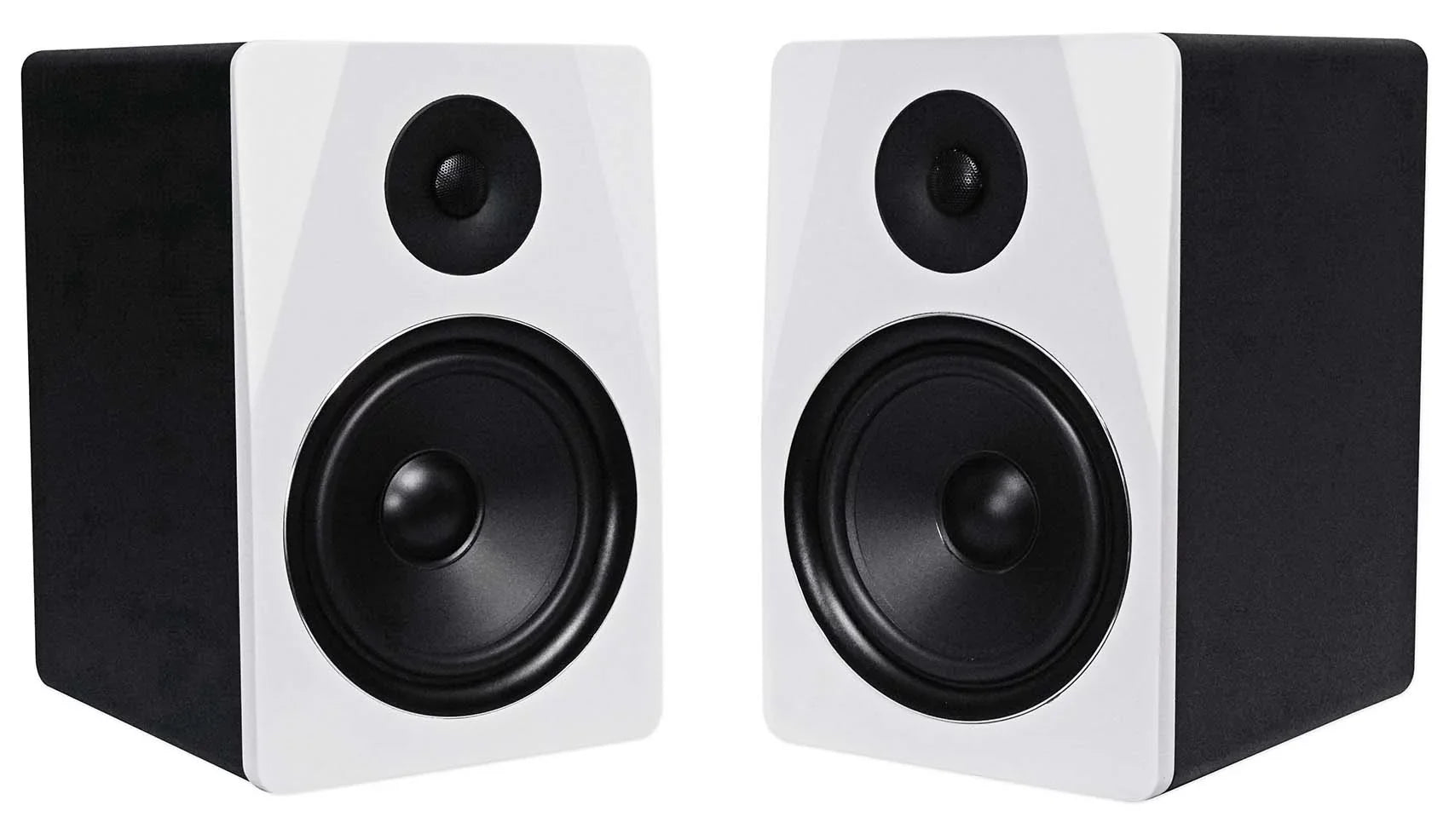 (2) Rockville  8"  Studio Monitor Speakers+28" Black Premium Stands