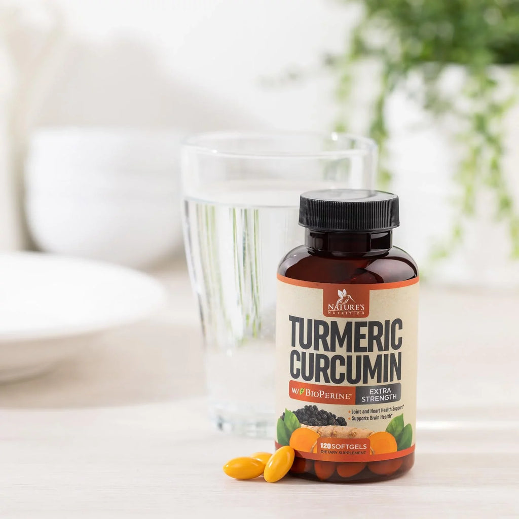 Turmeric Curcumin with BioPerine 95% Standardized Curcuminoids 1500mg Black Pepper Extract for Max Absorption, Premium Joint Support, Nature's Tumeric Herbal Supplement, Non-, Vegan - 120 Capsules