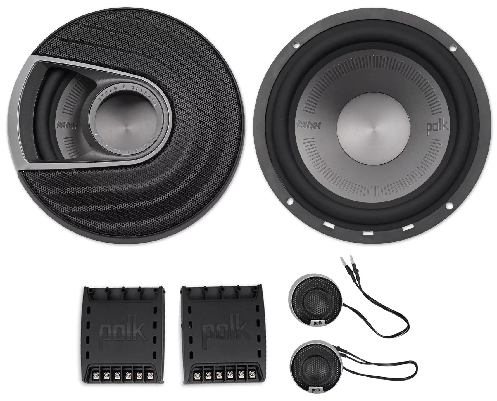 Polk Audio  6.5” 750w Component Car Speakers+Free Powered Monitor Speakers