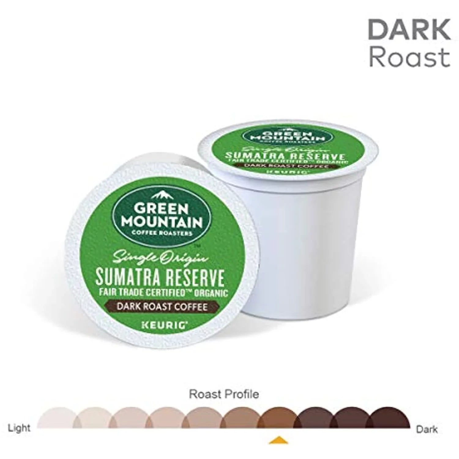 Green Mountain Coffee, Sumatra Reserve, Single-Serve Keurig -Cup Pods, Dark Roast Coffee, 48 Count (2 Boxes Of 24 Pods)