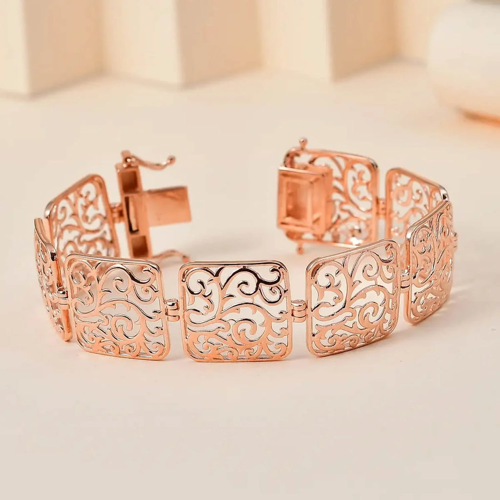 Shop  18K Rose Gold Plated Bracelet Jewelry Size 6.5" Birthday Mothers Day Gifts for Mom