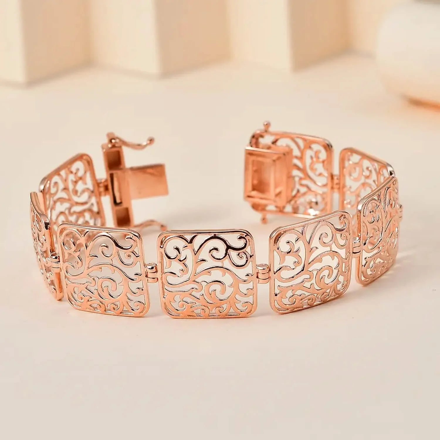 Shop  18K Rose Gold Plated Bracelet Jewelry Size 6.5" Birthday Mothers Day Gifts for Mom