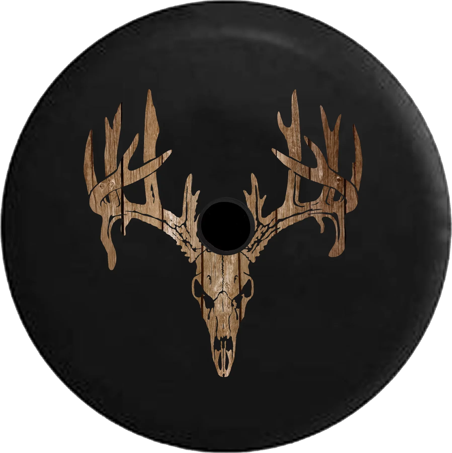 2018 2019 Wrangler  Backup Camera Deer Antlers Skull Hunting Dark Ghost Skulls Spare Tire Cover for Jeep  32 Inch