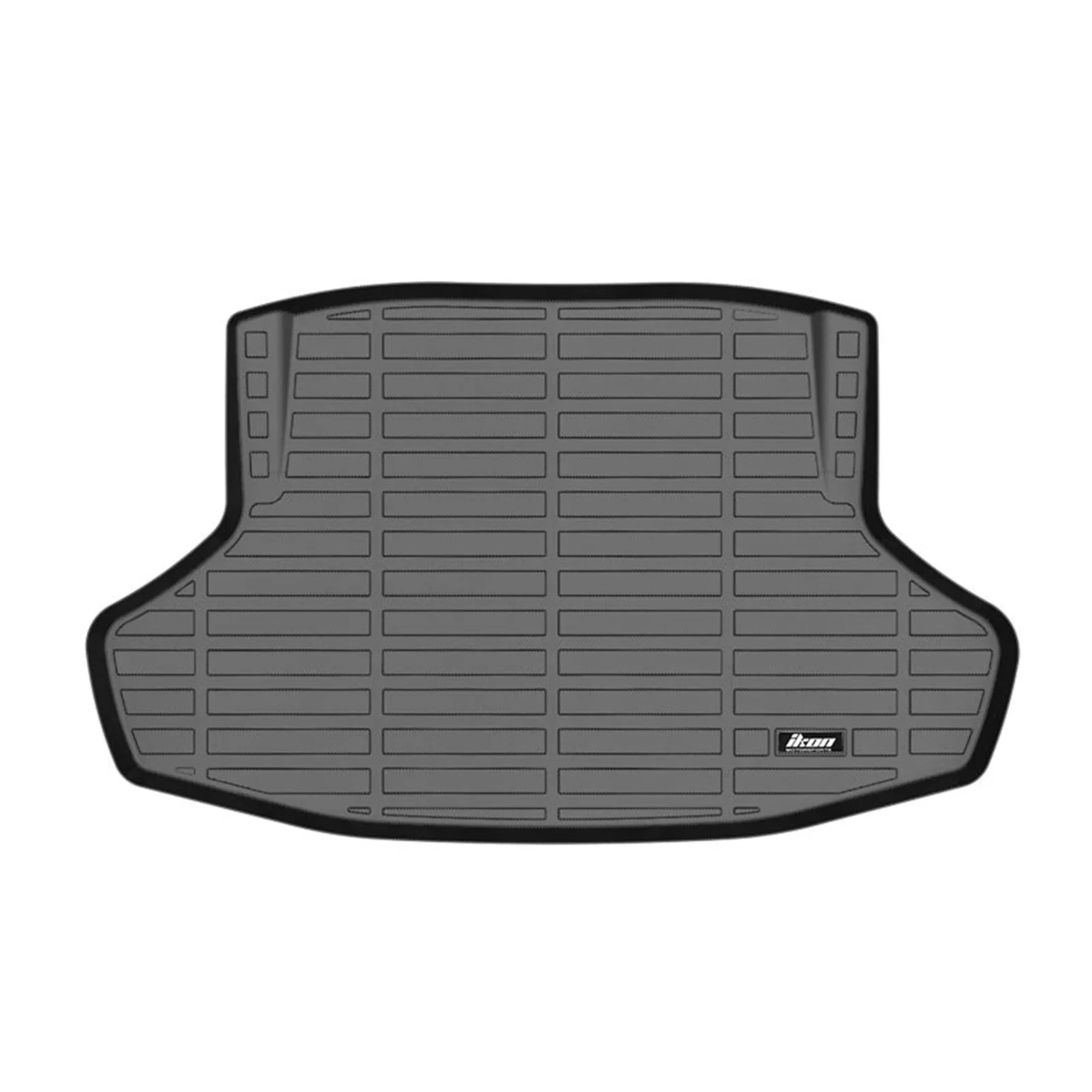 Ikon Motorsports 3D  Floor Mats + Trunk Mat, Compatible with 2022-2024 Honda Civic Black All Weather Waterproof Anti-Slip Floor Liners Front & 2nd Row Full Set Interior Storage Cover Accessories