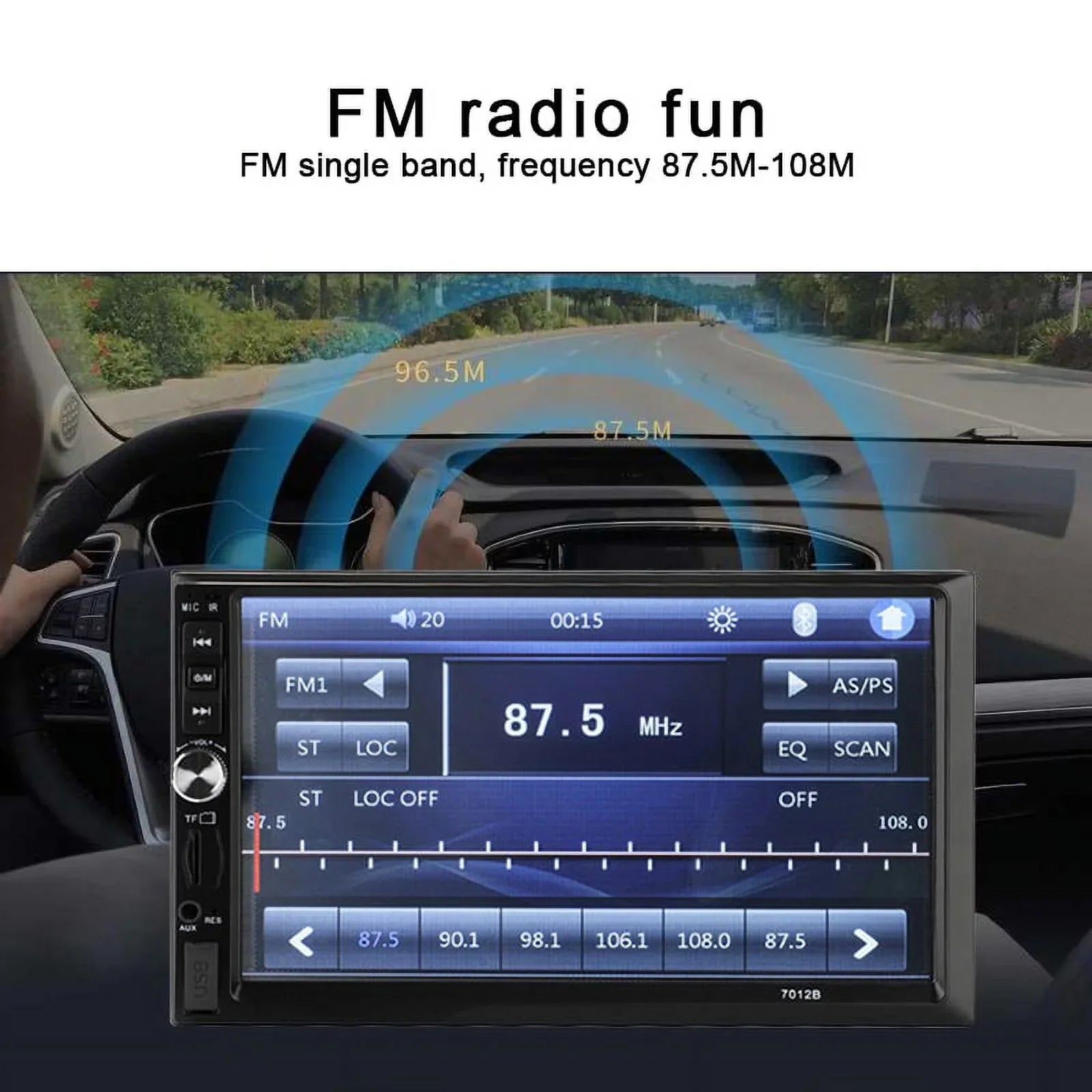 Polarlander Car Stereo Car Audio Double Din 7-inch  Touch Screen Car radio Player with Multimedia     /4/3 mirror link function Bluetooth with 4LED backup camera