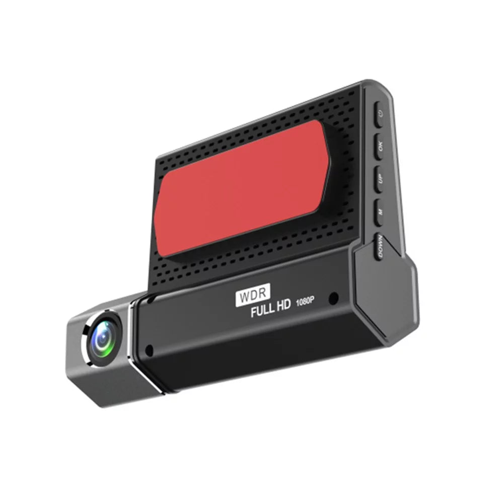 Car  Dash Cam Front And Inside And Rear Camera Video Recorder Dual Lens