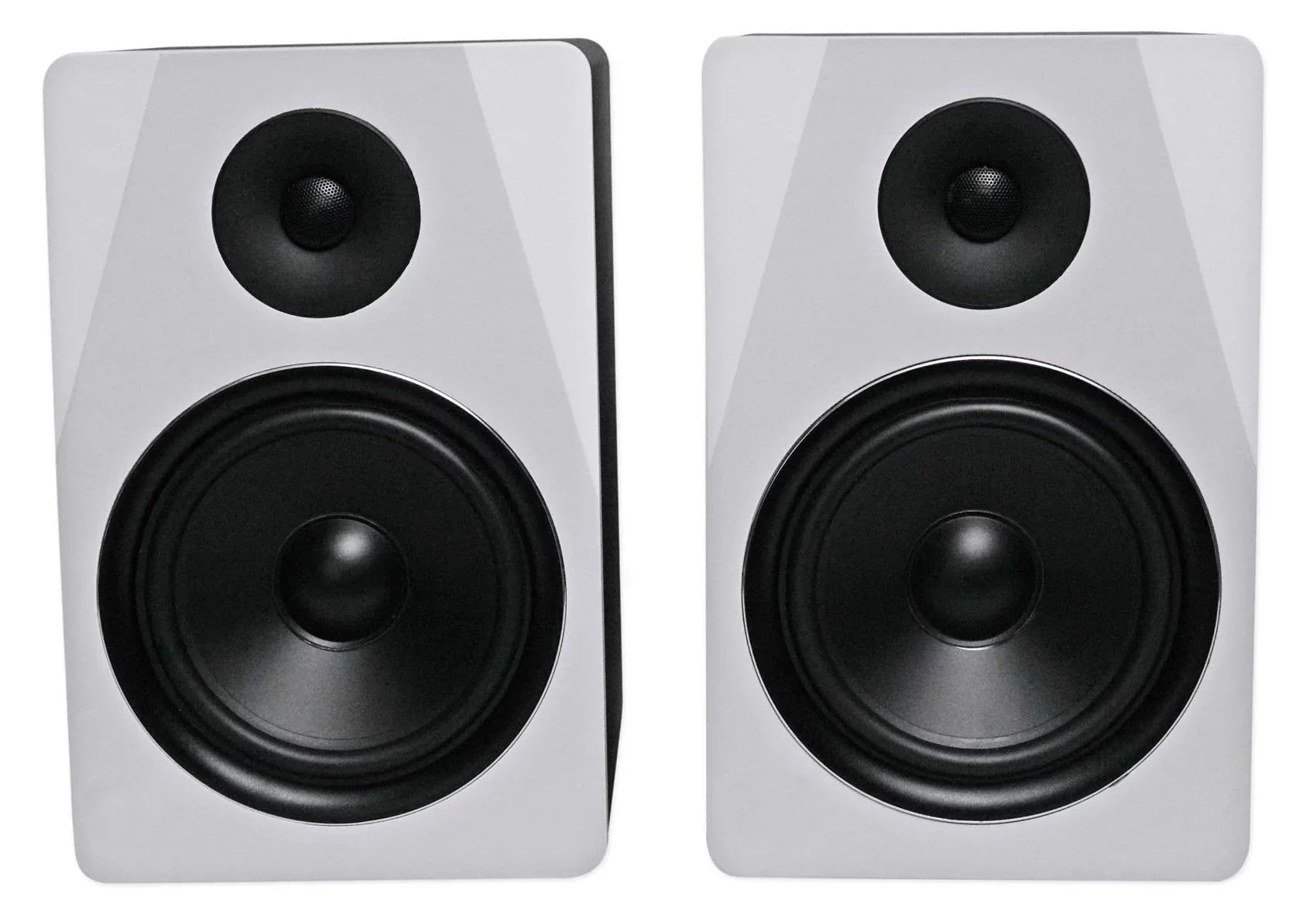 (2) Rockville  8"  Studio Monitor Speakers+28" Black Premium Stands