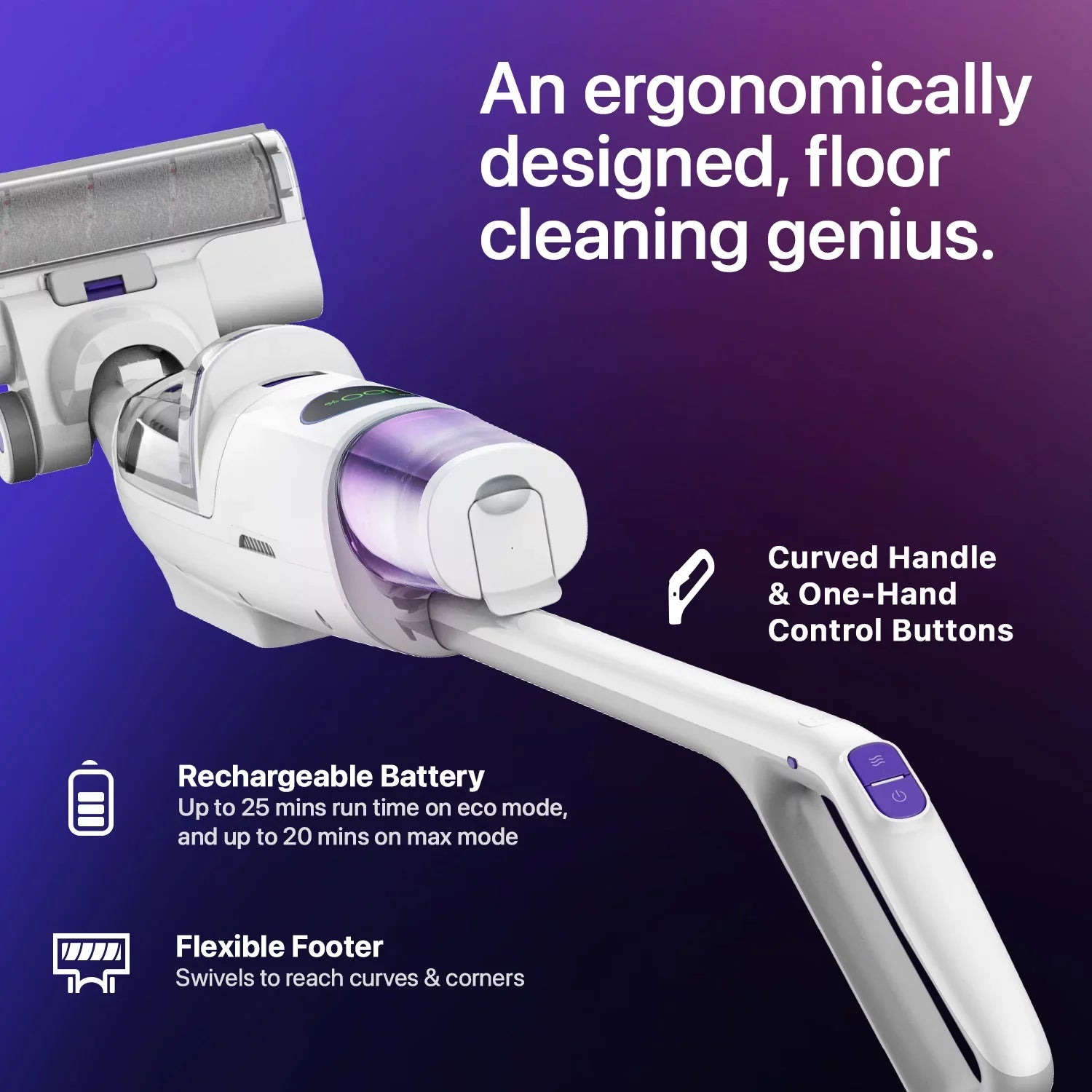 Lunaglow Nano 3 in 1 Wet & Dry Vacuum Cleaner with Self-cleaning technology