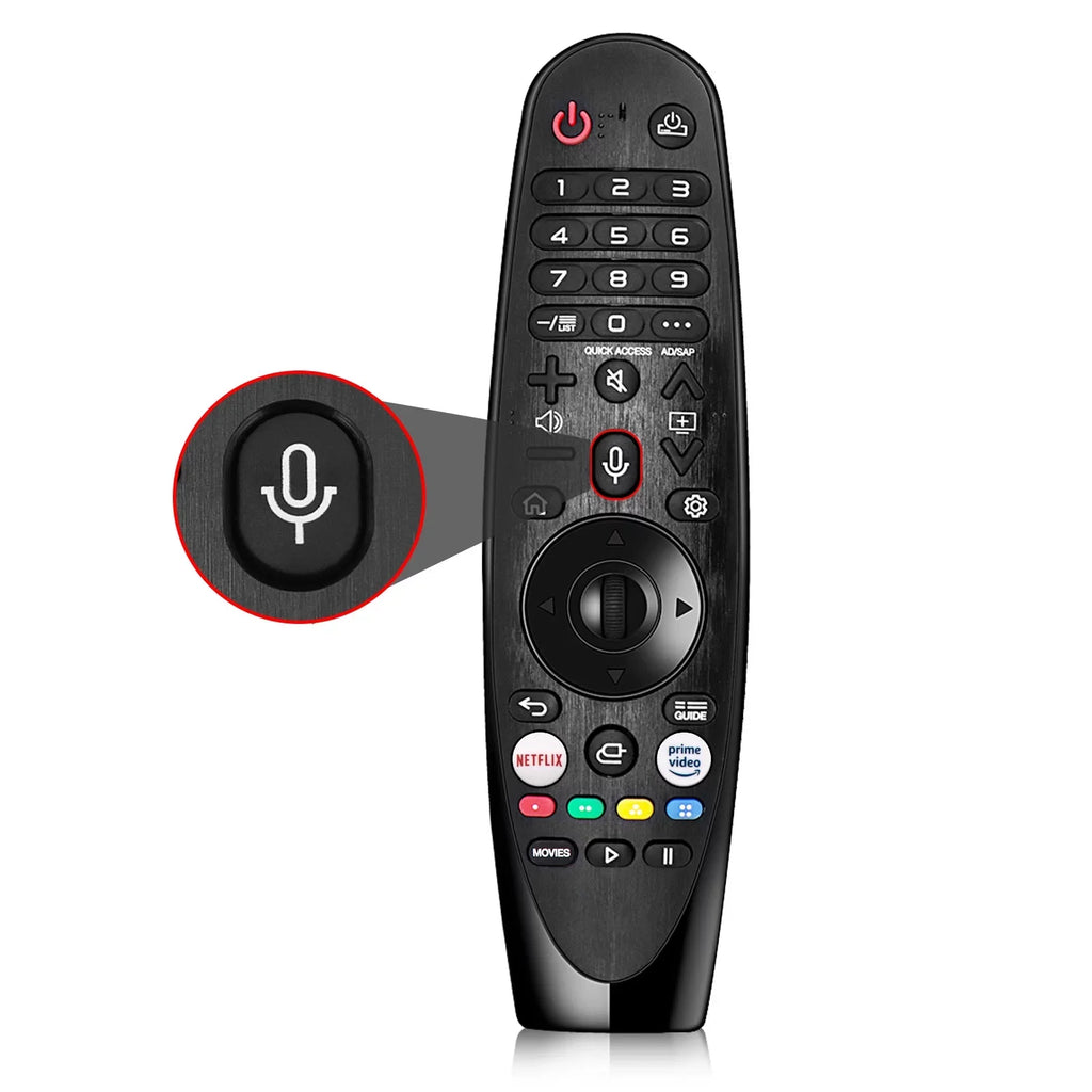 '- New Voice Magic Replacement Remote Control for     NanoCell 4K 8K Models Netflix and Prime Video Hot Keys, Google/Alexa, with Pointer Function
