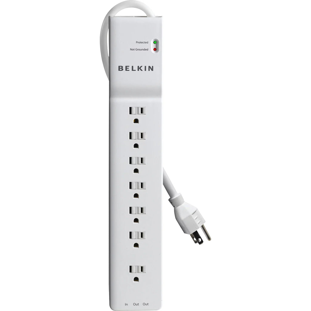 Belkin 7-Outlet SurgeMaster Surge Protector 7 x  Power - 1875  - 2320  - 125   Input - 125   Output - Phone/Fax