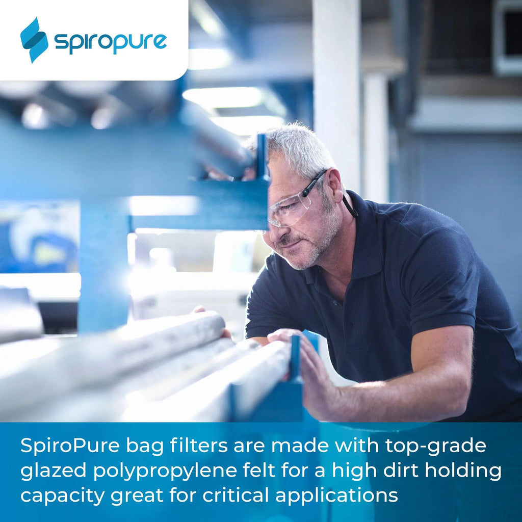 SpiroPure --420-150 150 Micron #4 (20”) Woven Nylon Monofilament Mesh Liquid Bag Filter -420-150 255033-03 (Case of 40)
