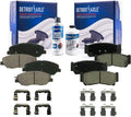 Detroit Axle - Brake Pads for 2007 2008 2009 Hyundai Santa Fe Front and Rear Ceramic Brake Pads w/Hardware Replacement Brakes