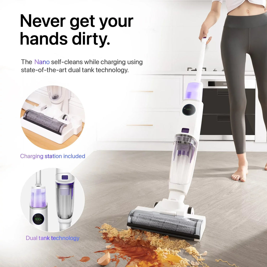 Lunaglow Nano 3 in 1 Wet & Dry Vacuum Cleaner with Self-cleaning technology