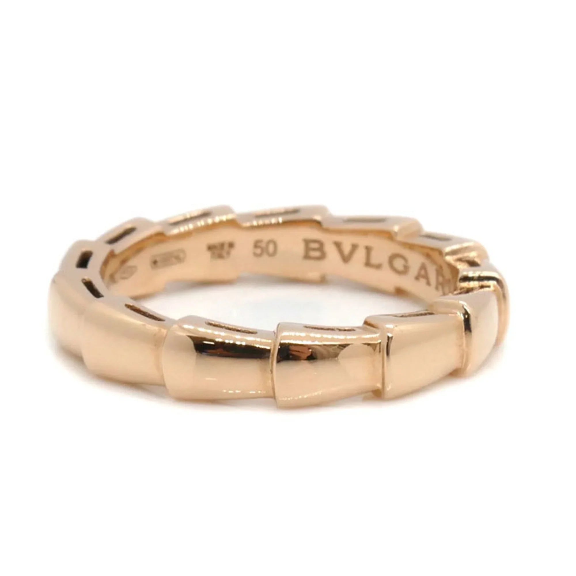 Pre-Owned  Bvlgari  Pink Gold Serpenti Viper Ring 349649 50 4.3g Women's (Good)