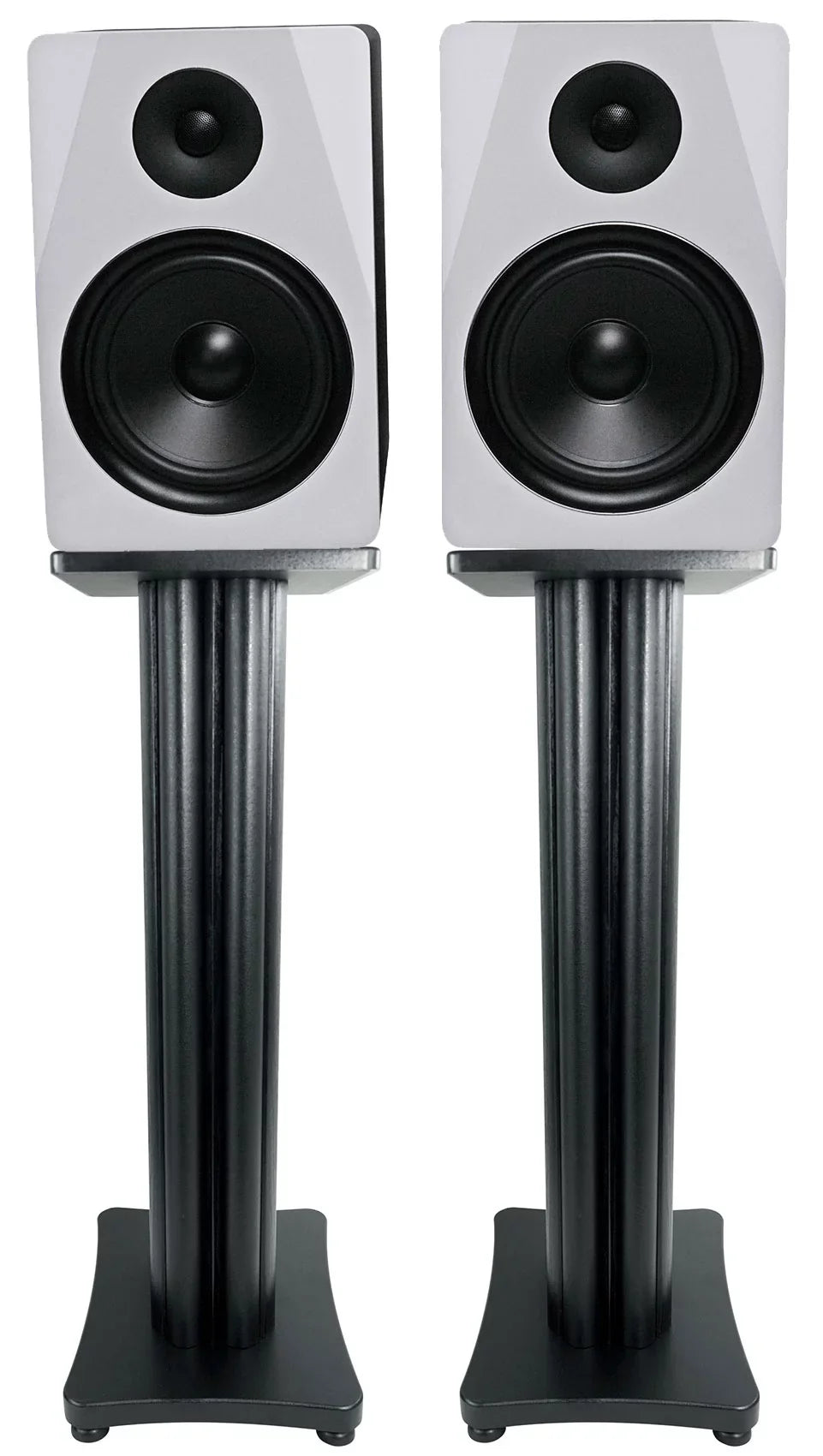 (2) Rockville  8"  Studio Monitor Speakers+28" Black Premium Stands