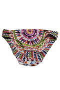 Bar Iii Pink Multi Cartwheels Printed Reversible Cutout Bikini Bottom