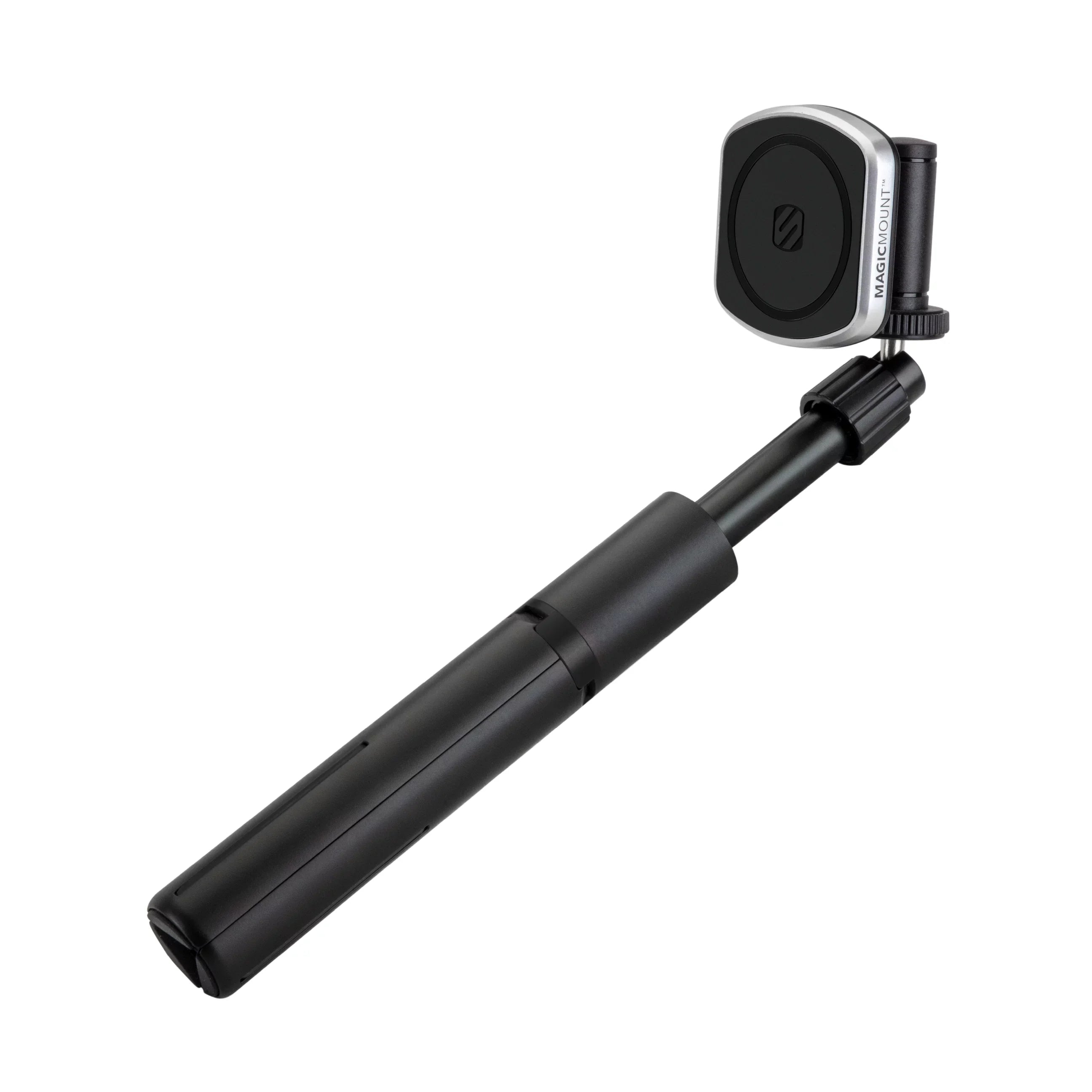 Scosche - MagicMount Pro 2 Tripod/Selfie Stick Phone Mount with Adjustable Arm, Black
