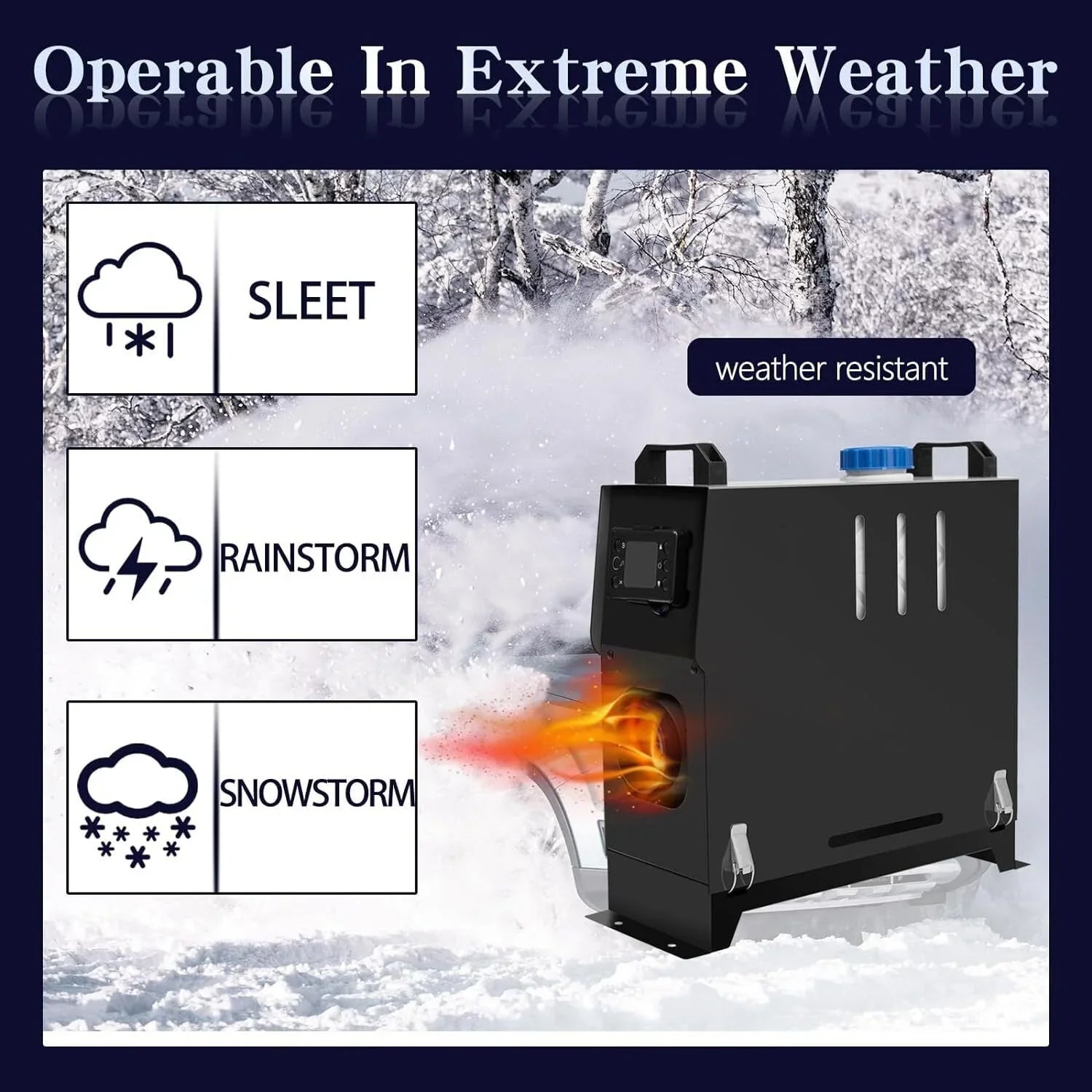 5-8KW Diesel Air Heater All in One Control and  Display, Fast Heating, for  Truck, Boat, Bus, Car Trailer, Motorhomes, Caravans