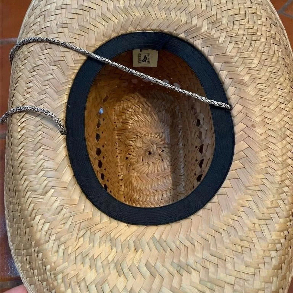Straw  Sombrero Summer  Cowboy Western    curved - New with box/tags