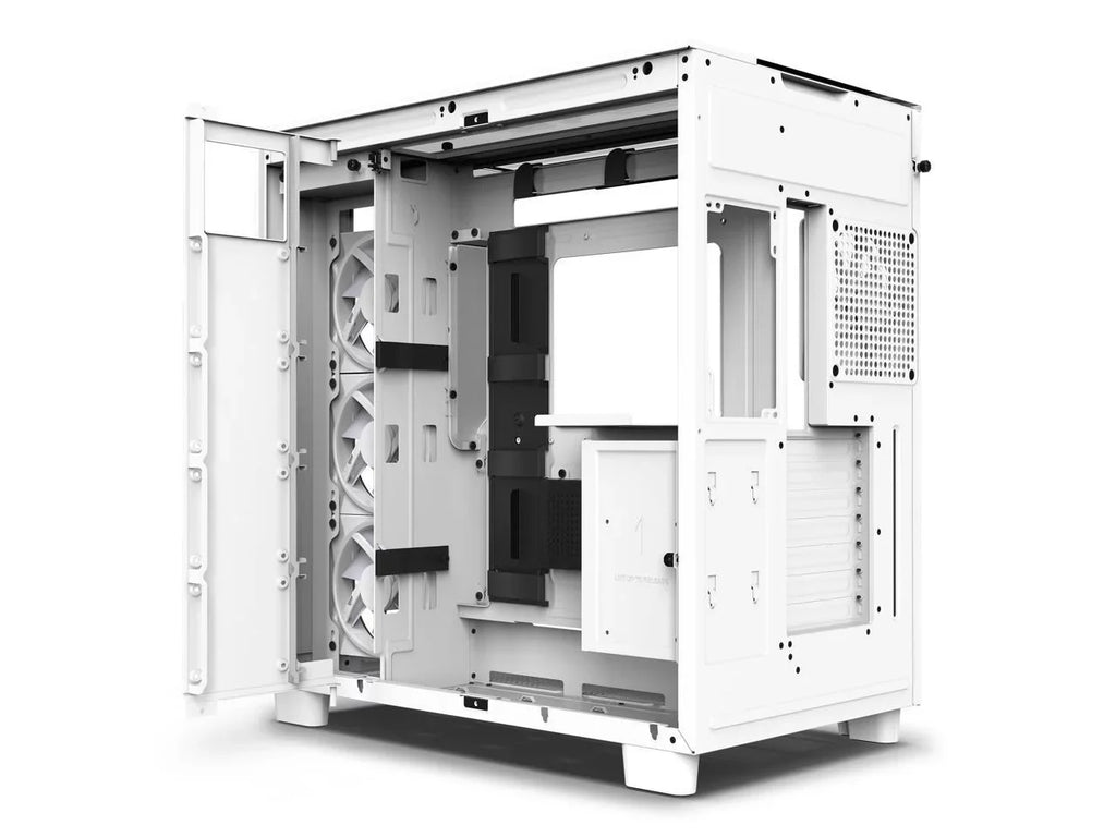 Elite - All White - --01 - Premium Dual-Chamber - Mid-Tower -  Fans - Case