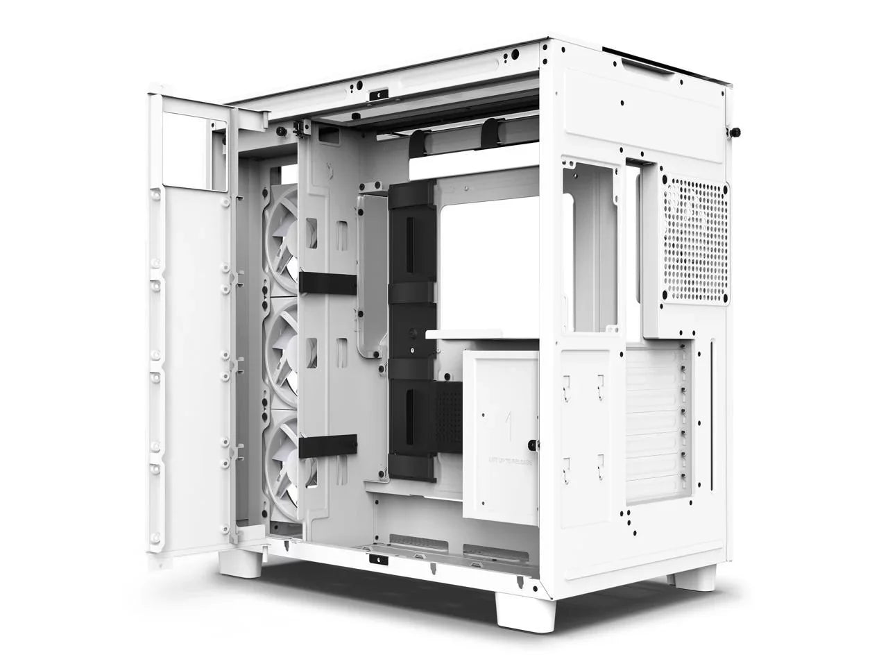 Elite - All White - --01 - Premium Dual-Chamber - Mid-Tower -  Fans - Case