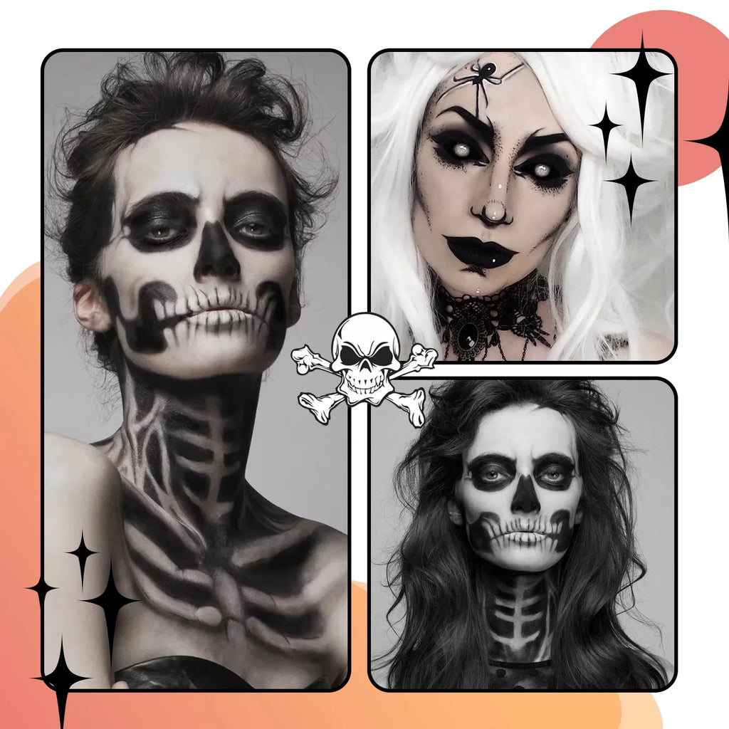 Halloween black and white Body Paint Body Paint Vampire skull face zombie makeup paint