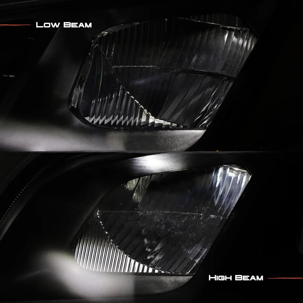 '- Fits 2018-2023 Freightliner Cascadia 113 116 125 126  Full- Black Housing Headlights - Driver Side Replacement