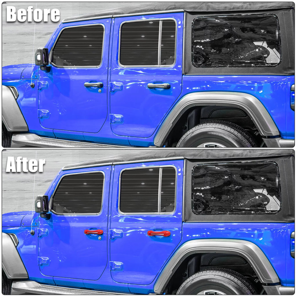 Red Door Handle Trim Cover Kit and Tailgate Handle Cover for Jeep Wrangler    2 & 4 Doors 2018-2021