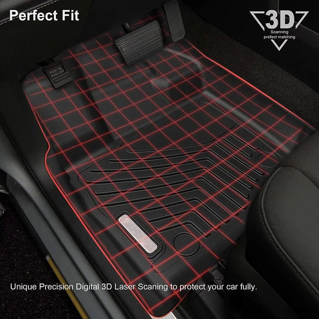 Ledkingdomus All-Weather  Rubber Front and Rear 3-Piece for 2015-2023 2024 Ford  Super Crew Cab Floor Mats Set