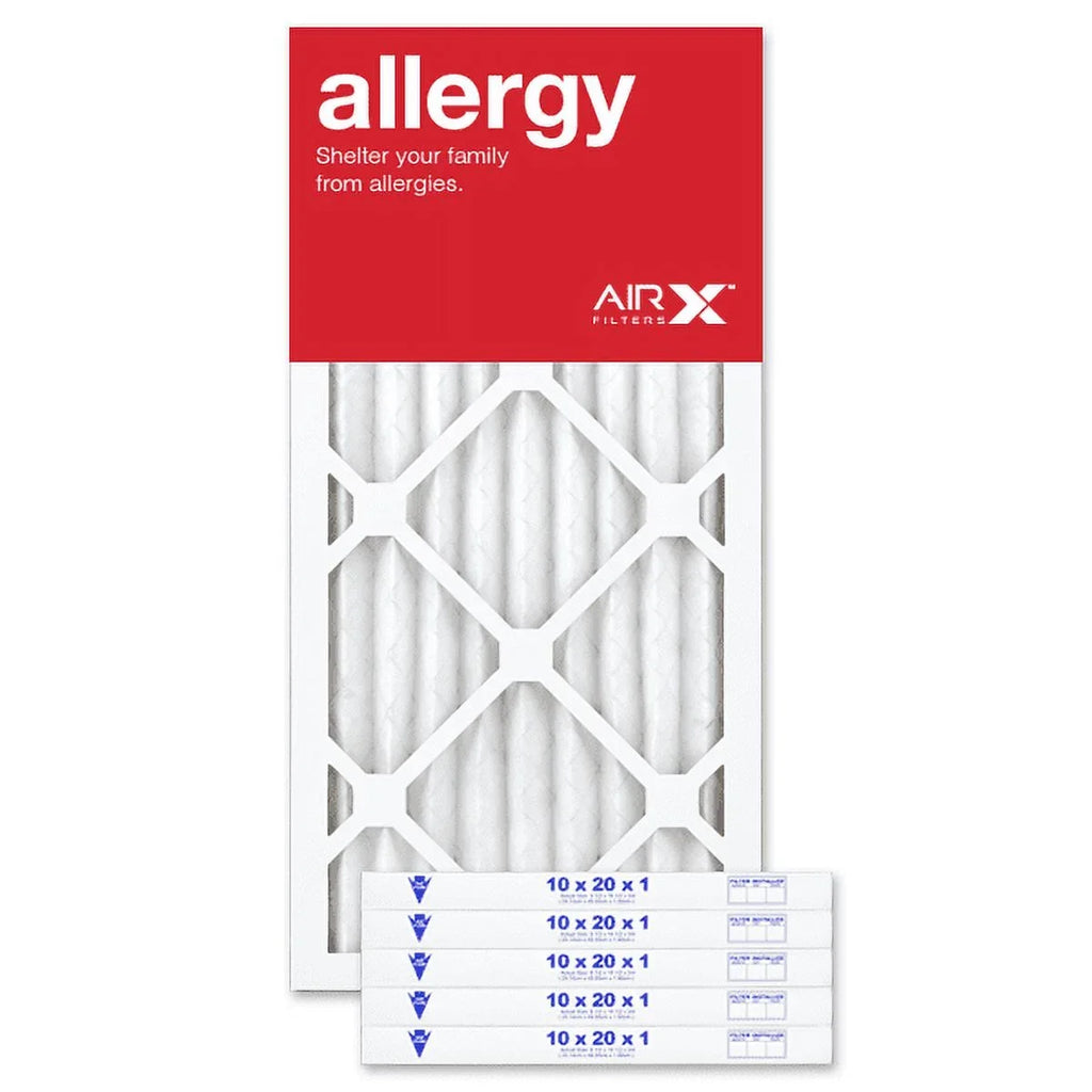 AIRx Filters Allergy 10x20x1 Air Filter  11  Furnace Pleated Air Filter Replacement Box of 6, Made in the