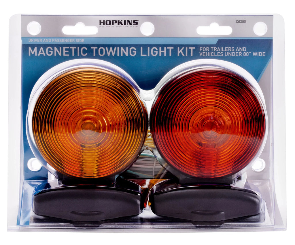 Hopkins Towing Solutions Magnetic 2 Sided Towing Light Kit, , Amber and Red