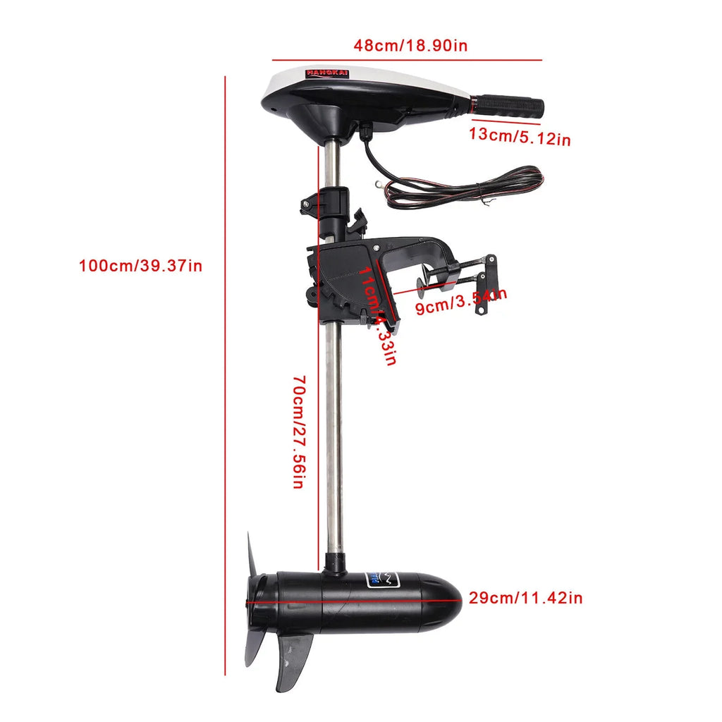 12V Electric Trolling Motor Outboard Motor Engine Fishing Boat Kayak Engine