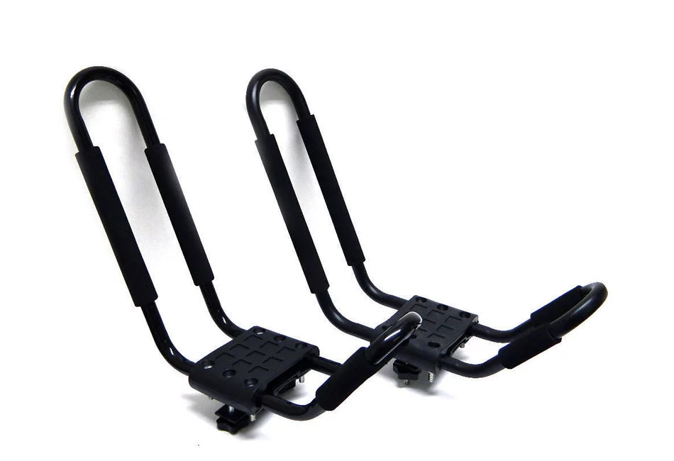 Cross Bar 2 Pairs = 4  Universal Kayak Canoe Top Mount Carrier Roof Rack Boat  Truck Van Car with 4 pcs Tie Down Straps