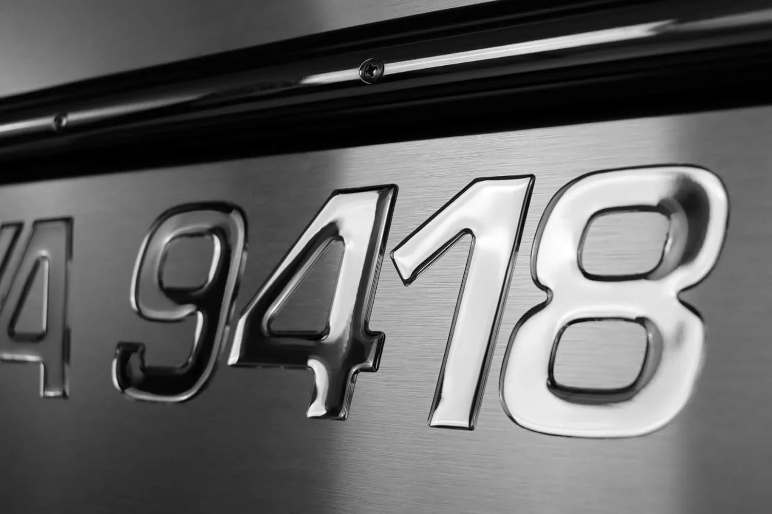 Boat & Jetski Registration Numbers - Domed/Raised Decal (16 Pcs) Plain Chrome/ Series Font Style