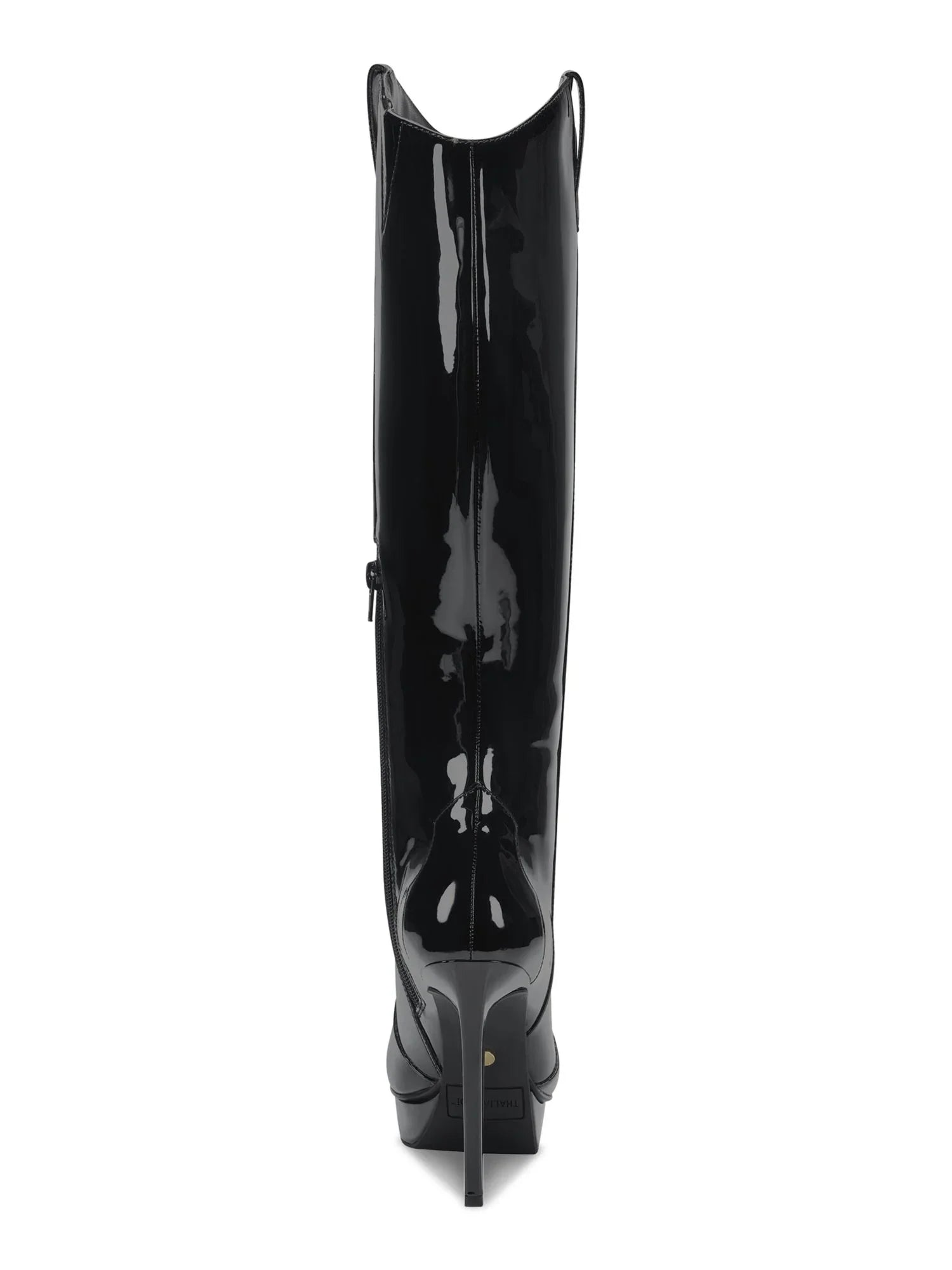 Womens Black 3/4" Platform Comfort Trixi Pointy Toe Stiletto Zip-Up Dress Boots 5