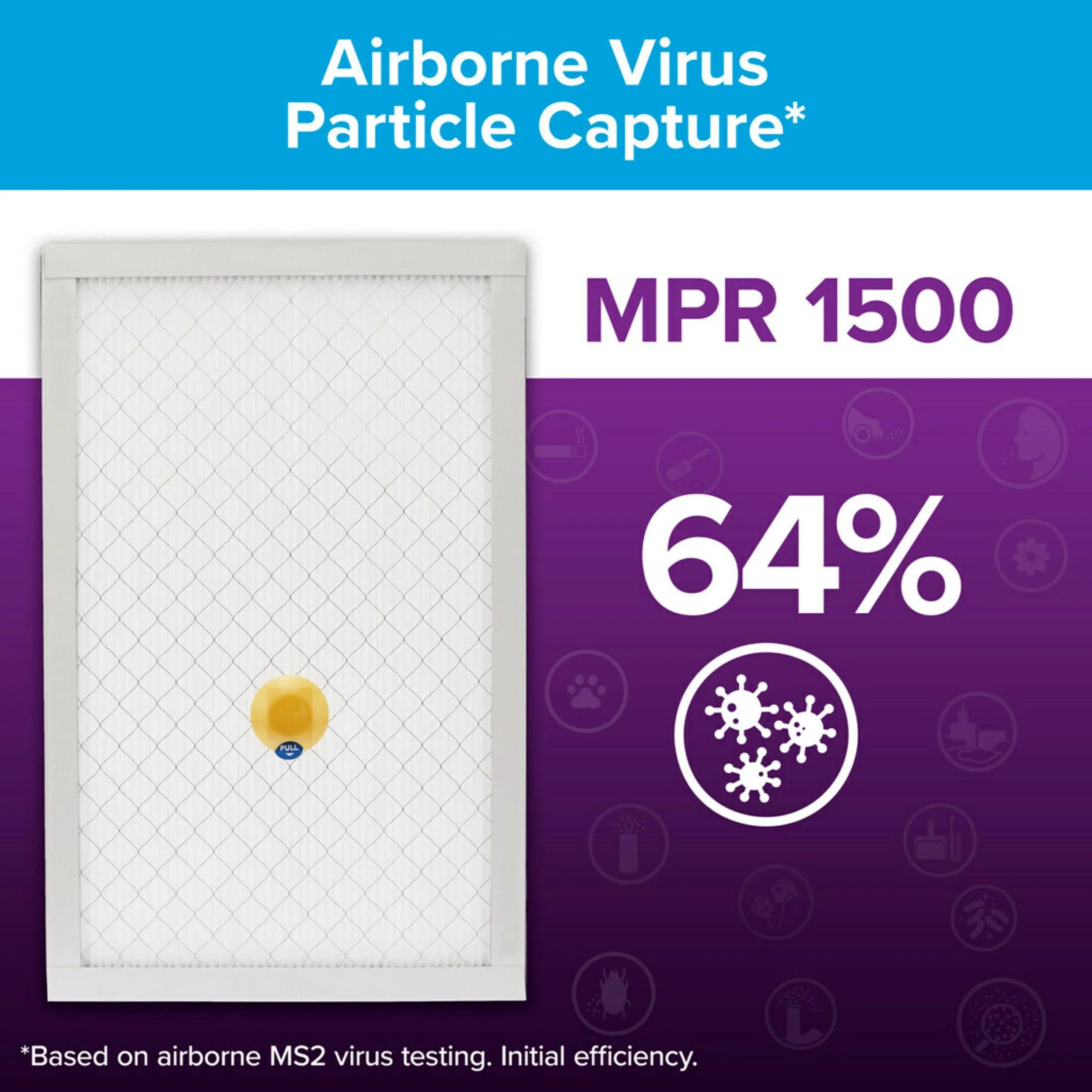 Filtrete by 3M, Smart 16x20x1,  12, Allergen, Bacteria & Virus  Air and Furnace Filter, Captures Allergens, Bacteria, Viruses, 1500 , 4 Filters