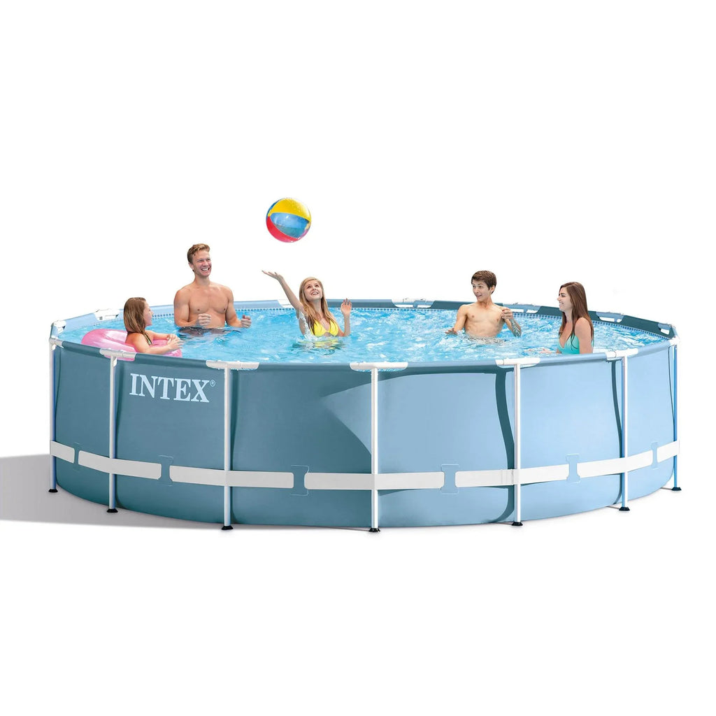 Intex 15ft x 15ft x 42in Prism Steel Frame Above Ground Swimming Pool Set & Pump