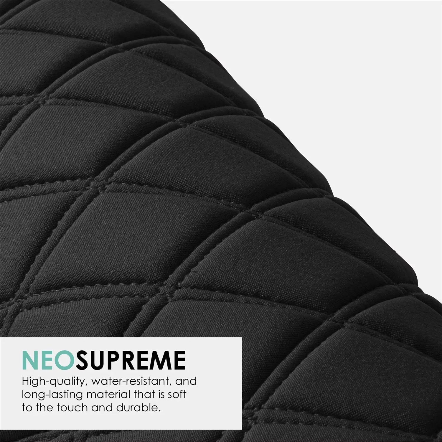 Group Neoprene Car Seat Covers for 2020-2024 Jeep Gladiator, Custom Fit Black Rear Set with Air Freshener