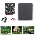 Solar Powered Fan Kit, 10w Solar Panel Fan Kit, 12V Outdoor Portable Mini Ventilator For Greenhouse Chicken House Pet Houses Camping Cooling Ventilation