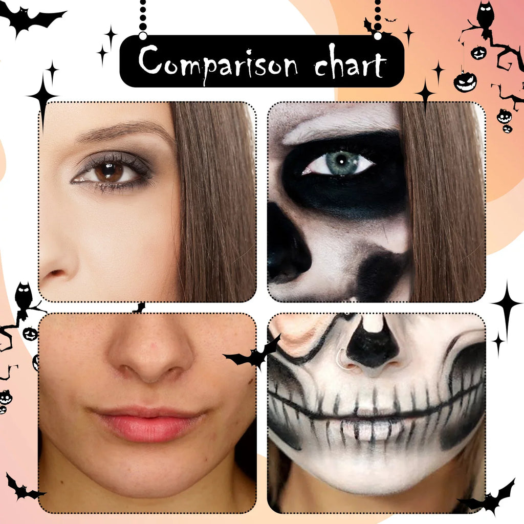 Halloween black and white Body Paint Body Paint Vampire skull face zombie makeup paint
