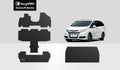 ToughPRO - Full Set with Cargo Mats Compatible with  Odyssey - All Weather Heavy Duty (Made in ) - Black Rubber - 2014