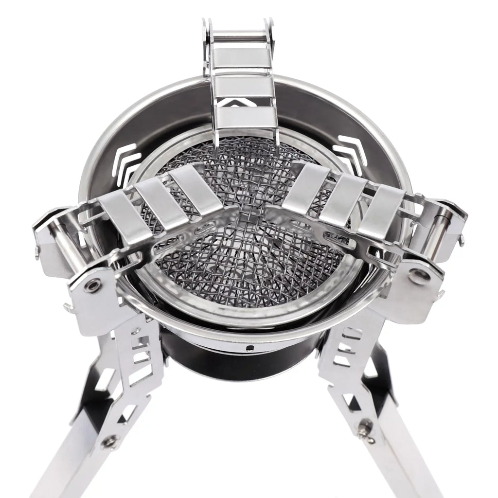 Miumaeov Portable Camping Stove Burner Small Backpack Stoves with Piezo Ignition for Outdoor Camping Hiking Cooking Barbecue Travel