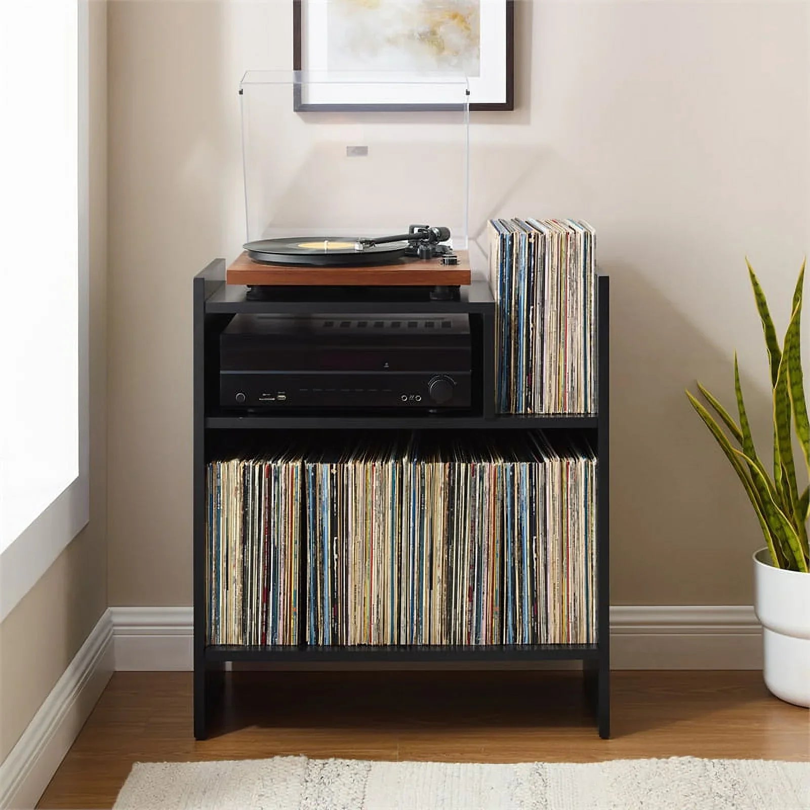 Crosley Furniture Portland Vinyl Record Storage Tv Stand and Entertainment Center, Media Console