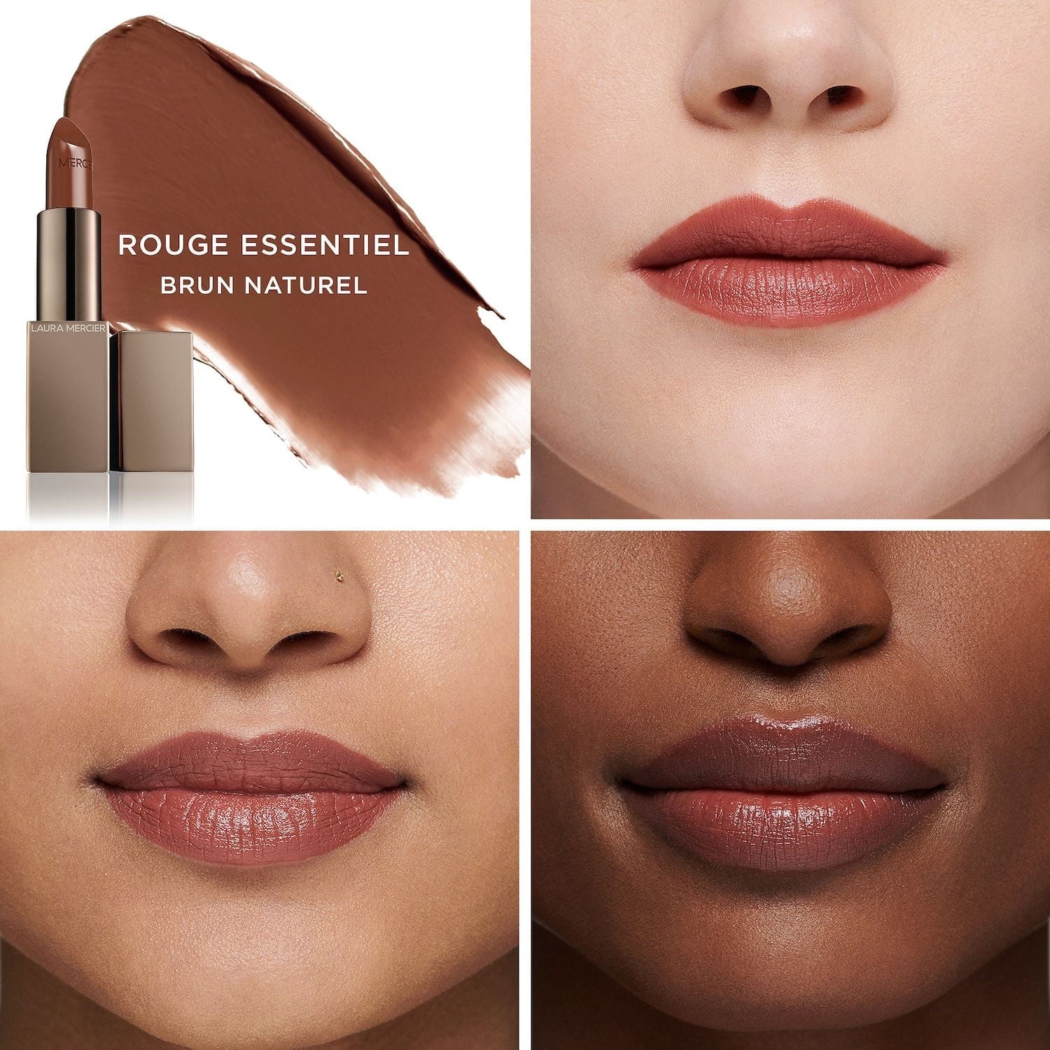 Laura Mercier Rouge Essentiel Silky Cream Lipstick - Brun Naturel - neutral brown
