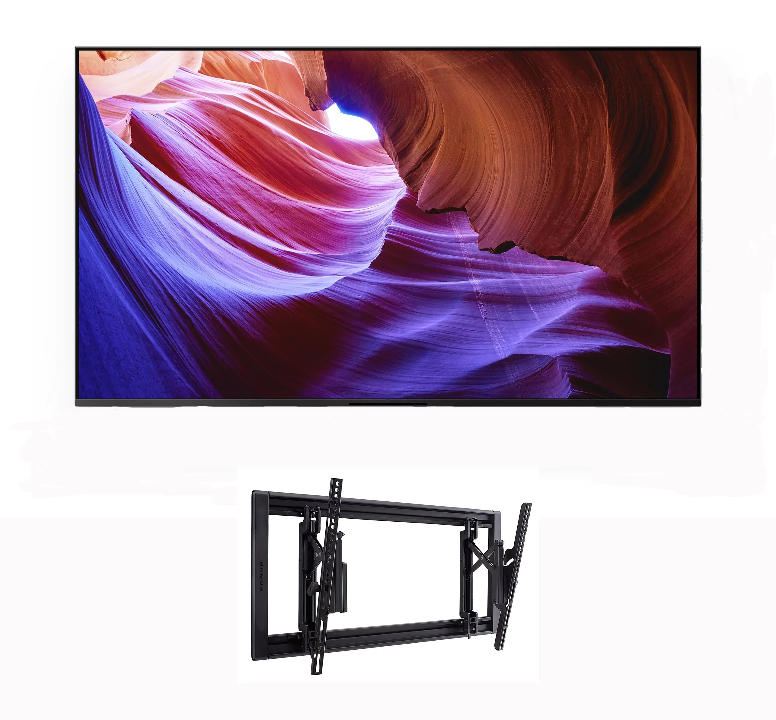 Sony  43-inch 4K   with  Features Smart  with Sanus - 42-90" Advanced Tilt 4D  Wall Mount (2022)