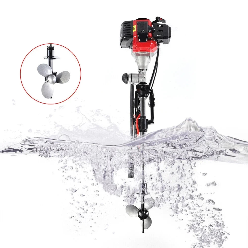 2.3HP 2Stroke Outboard Motor Kayak Boat Engine Long Shaft /Air Cooling System