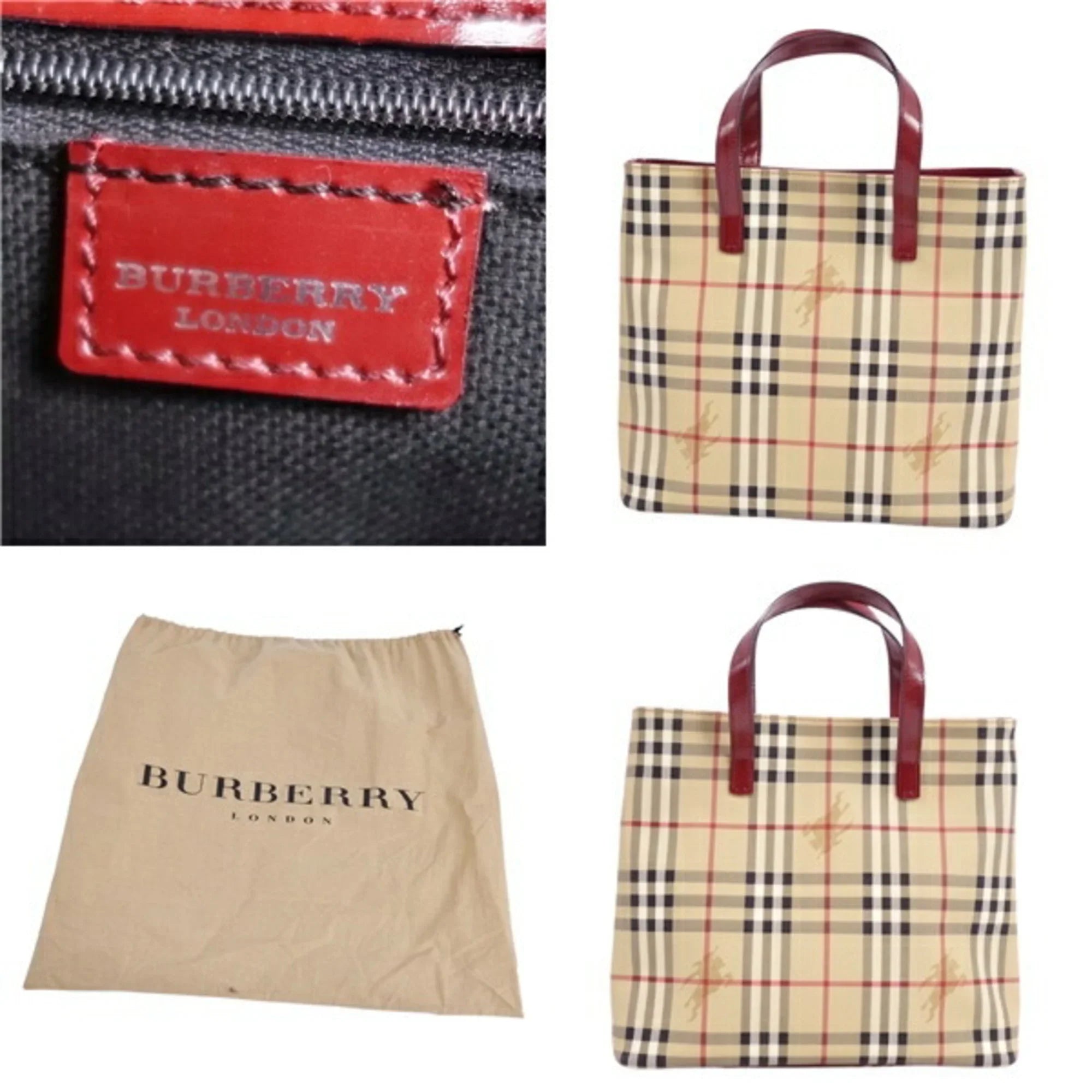 Pre-Owned Burberry London   Handbag Tote Bag Check Pattern Ladies Brown (Good)